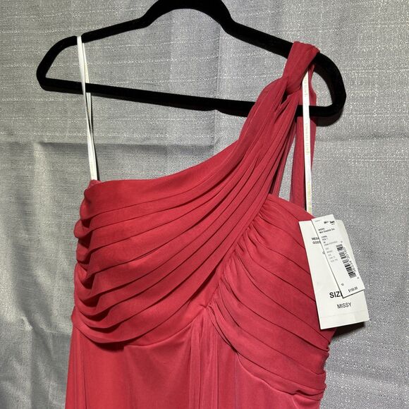 Ignite Evenings by Carol Lin Coralone shoulder formal dress sz 10 bridesmaid - Picture 3 of 9